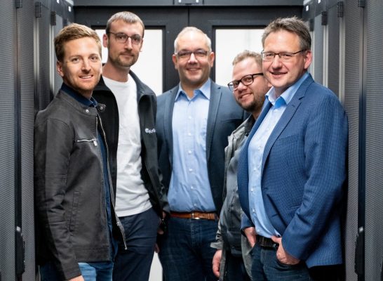 V.l.n.R.: Marcus Krämer (HostPress), Pascal Schumacher (Krämer IT Solutions), Niko Hayn (VSE NET), Waseem Hafes (N49), Christian Lauer (N49)