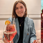Victoria genießt das Rote-Beete-Carpaccio im Rizzo in Saarbrücken