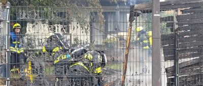 Gartenhaus in Homburg durch Feuer komplett zerstört - rund 13.000 Euro Schaden