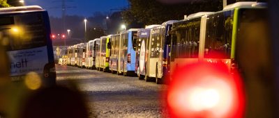 Warnstreik der Busfahrer in Hessen