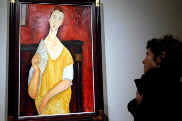 Das Bild "La femme à l'éventail" (Die Frau mit dem Fächer) ist 2010 aus einem Pariser Museum gestohlen worden. Foto: picture alliance/dpa.