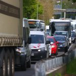 Probleme bei Autobahnarbeiten auf der A 620 bei Saarbrücken sorgen am Mittwoch (26.04.2017) für Stau. Foto: Becker&Bredel