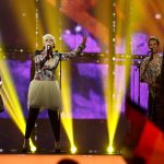 ARCHIV - Die deutsche Band und ESC-Teilnehmer Elaiza präsentiert am 10.05.2014 beim 59. Eurovision Song Contest in Kopenhagen (Dänemark) ihren Song «Is It Right».