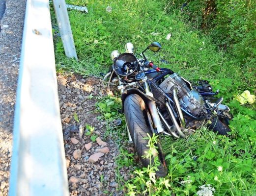 Mit diesem Motorrad verunglückte ein 27-Jähriger bei Rubenheim tödlich. Foto: Becker&Bredel