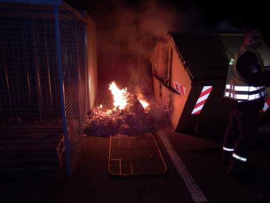 Aufnahme vom Brand. Foto: Polizeiinspektion Saarlouis