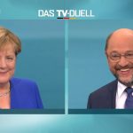Angela Merkel (CDU) und Martin Schulz (SPD) trafen am Sonntagabend im TV-Duell aufeinander. Foto: -/MG RTL D/dpa-Bildfunk.