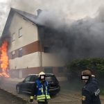 In Flammen stand am Dienstag ein Haus in der Völklinger Straße in St. Wendel. Foto: Polizei St. Wendel.