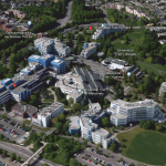 Die Universität Trier. Screenshot: Google Earth/GeoBasis-DE/BKG.