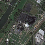 Das Gelände des Kraftwerks in Ensdorf soll neu besiedelt werden. Foto: Google Earth/Geo-Basis-DE/BKG