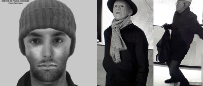Von einem der Täter konnte ein Phantombild erstellt werden (links). Eine Überwachungskamera nahm die Räuber auf (rechts). Fotos: Police Grand-Ducale.