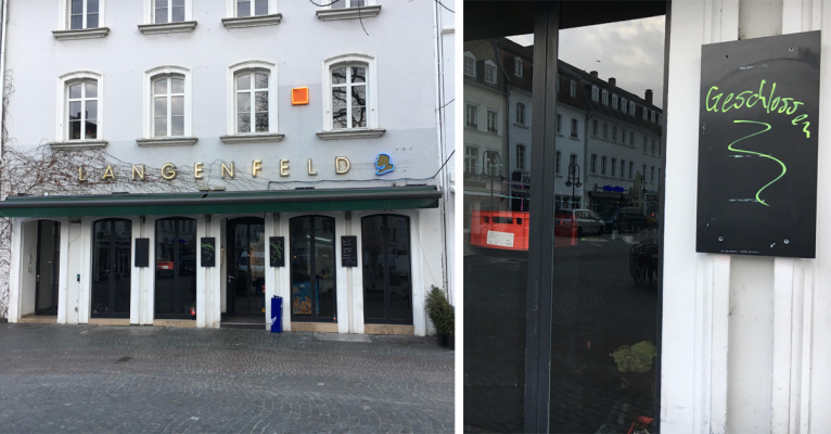 Seit Anfang April geschlossen: das „Langenfeld" am St. Johanner Markt. Ein Nachfolger ist bereits gefunden. Foto: SOL.DE.