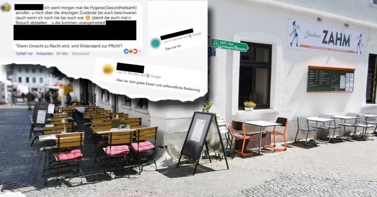 Das Gasthaus Zahm in Saarbrücken wurde Opfer eines rechten Shitstorms. Foto: Gasthaus Zahm/Facebook