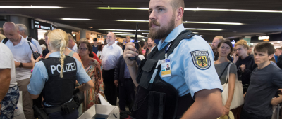 Aufgrund des Alarms kam es am Flughafen in Frankfurt zu einem Boardingstopp. Foto: dpa-Bildfunk/Boris Roessler