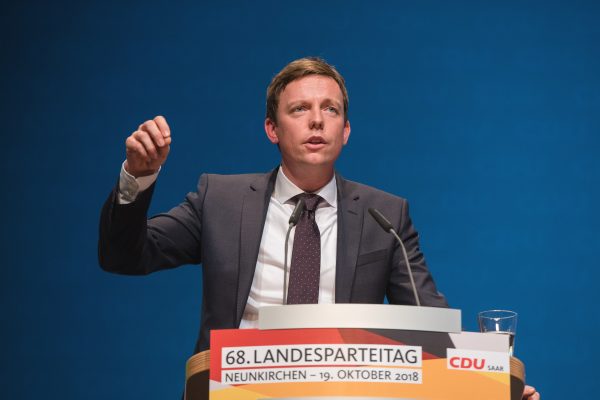 Saarlands Ministerpräsident Tobias Hans legt Horst Seehofer Rücktritt nahe. Foto:  Oliver Dietze/dpa-Bildfunk