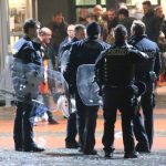 Anhänger von Galatsaray Istanbul und dem 1. FC Saarbrücken gerieten in der Saarlandhalle aneinander. Die Polizei entschärfte daraufhin die Situation. Foto: Brandon-Lee Posse/SOL.DE.