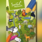 Das Cover des Saarland-Malbuchs. Illustration: Laura Lücke | Screenshot: Homepage Tourismuszentrale des Saarlandes
