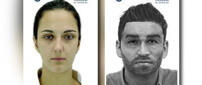 Laut Angaben der Polizei wurde diese Frau (links) auf dem Globus-Baumarkt-Parkplatz in Homburg von zwei Tätern entführt. Zwischenzeitlich konnten anhand von Zeugenangaben Phantombilder der Entführten sowie einem der Täter (rechts) angefertigt werden. Grafik: Polizei