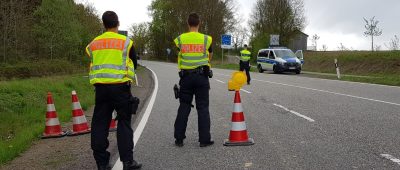 Kontrollen führte die Polizei an den Grenzen zu Frankreich und Luxemburg durch. Foto: Bundespolizei.