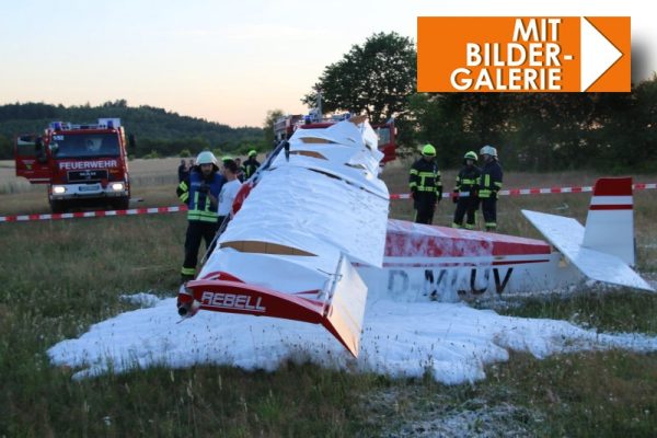 In Bexbach ist am heutigen Donnerstagabend (04. Juli 2019) ein Kleinflugzeug abgestürzt. Foto: Brandon-Lee Posse