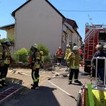 An dem Wohnhaus entstand Sachschaden in Höhe von rund 15.000 Euro. Foto: Feuerwehr Wallerfangen.