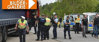 Am Einsatz bei Saarbrücken beteiligt: rund 100 Polizisten. Foto: BeckerBredel