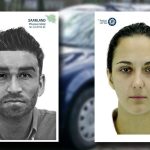 Möglicherweise wurde die Frau (rechts) auf dem Globus-Baumarkt-Parkplatz in Homburg von zwei Männern entführt. Grafik: Polizei / Foto: Polizei
