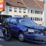 In Völklingen-Ludweiler kam es zu einem schweren Unfall, bei dem ein Motorradfahrer verletzt wurde. Foto: Becker&Bredel