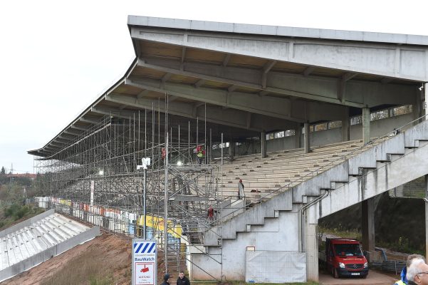 Das Ludwigsparkstadion in Saarbrücken wird aktuell umgebaut. Foto: BeckerBredel