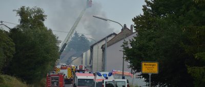 Bei dem Brand in Merchingen entstand hoher Sachschaden. Foto: BeckerBredel
