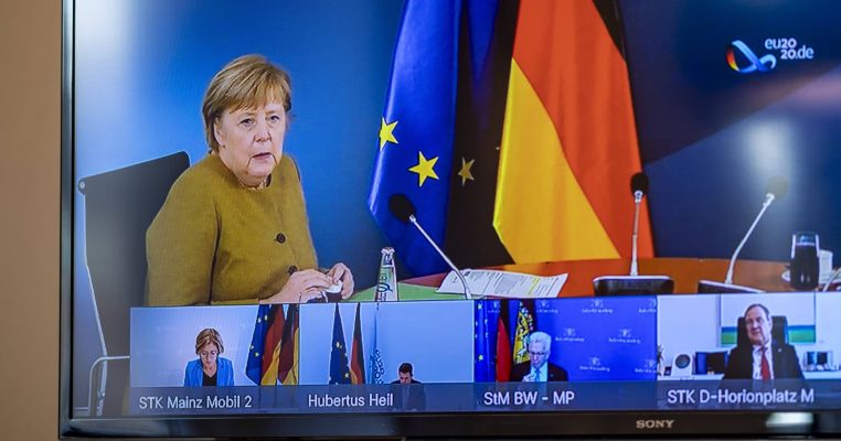 Die Länder beraten sich heute mit Bundeskanzlerin Merkel über die weiteren Corona-Maßnahmen. Foto:Axel Heimken/dpa-Bildfunk