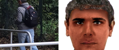 Diese Aufnahme (links) sowie ein Phantombild (rechts) des Gesuchten liegen vor. Fotos: Polizei