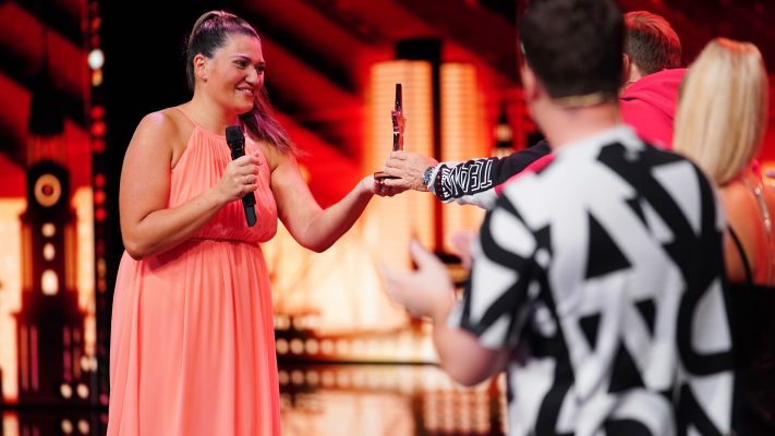 Vanessa Carcagno aus dem Saarland steht zum zweiten Mal im Finale beim "Supertalent". Foto: TVNOW / Stefan Gregorowius